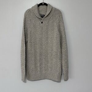 Barbour Galloway Cable Shawl Neck Size Medium Fast Shipping